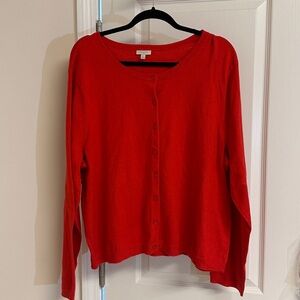NWT Talbots Red Button‑Front Cardigan Size 3X